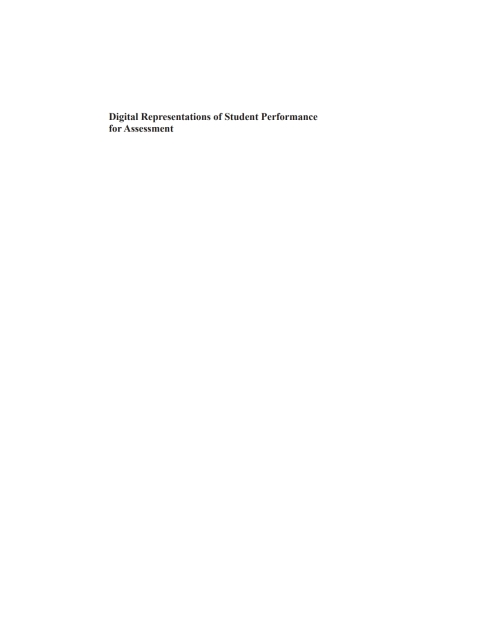 Cover image for book Digital Representations of Student Performance for Assessment