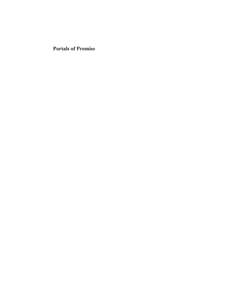 Cover image for book Portals of Promise