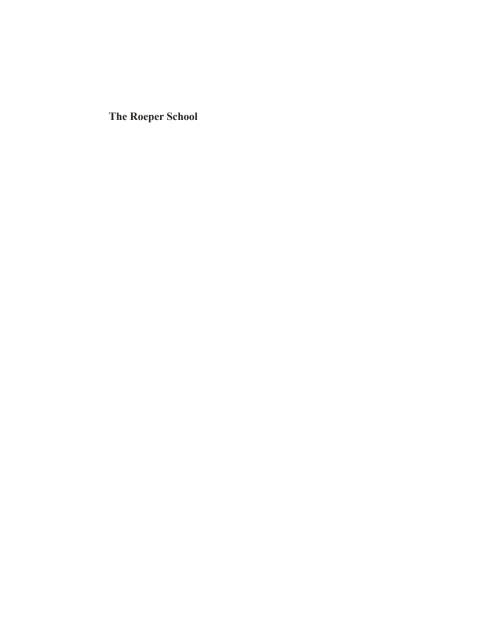 Cover image for book The Roeper School