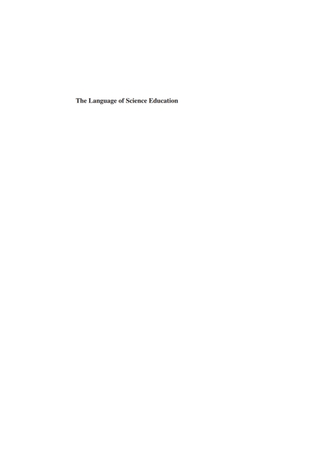 Cover image for book The Language of Science Education