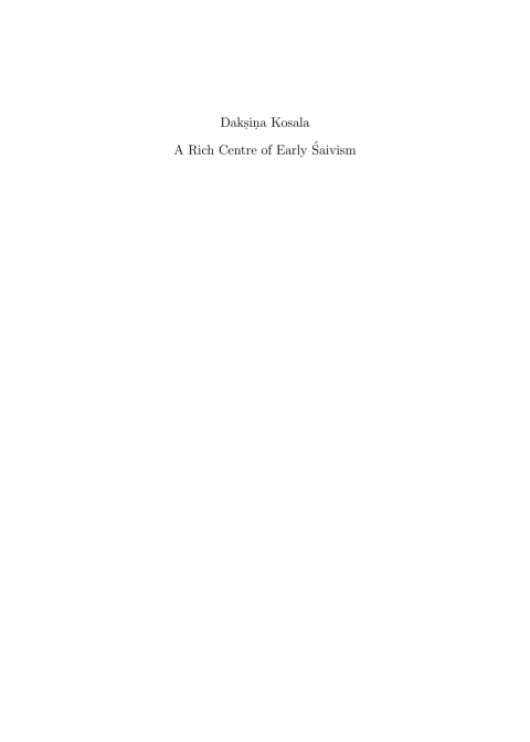 Cover image for book Dakṣiṇa Kosala