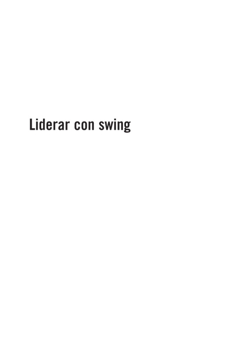 Liderar con swing