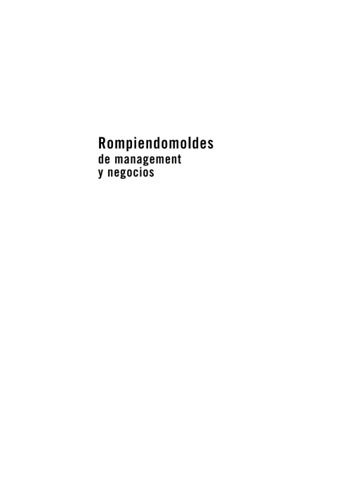 Rompiendomoldes de management y negocios