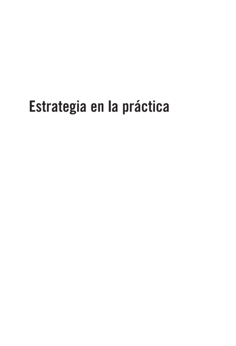 Estrategia en la Practica