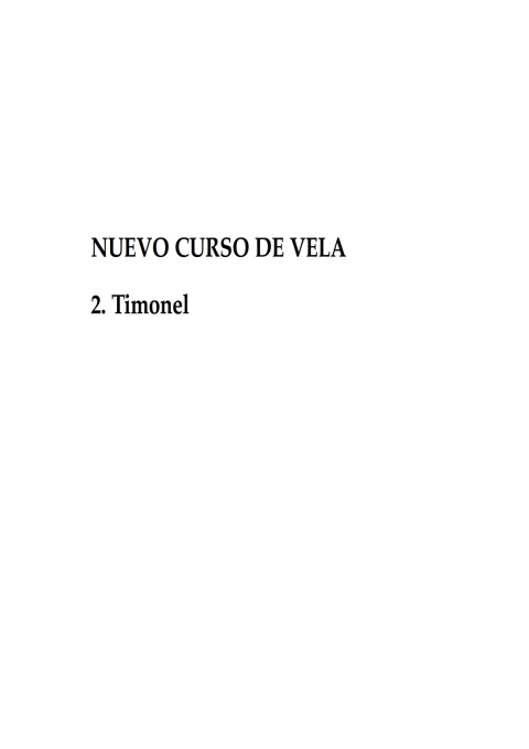 Nuevo Curso De Vela 2: Timonel