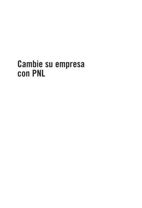 Cambie su empresa con PNL