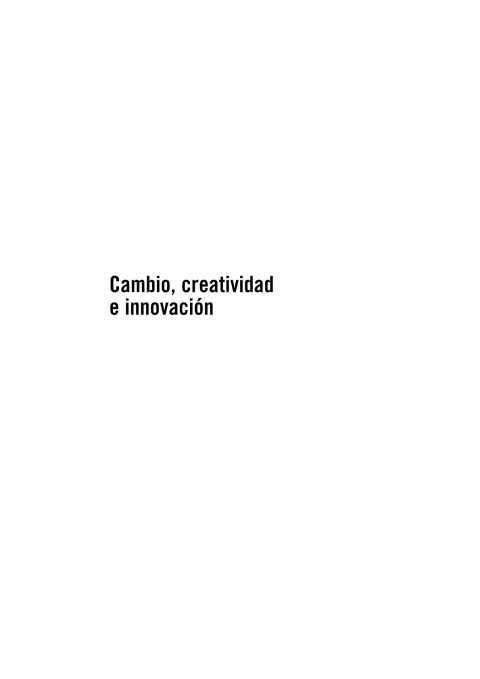 Cambio, creatividad e innovación