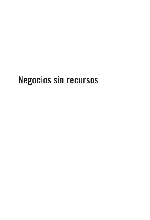 Negocios sin recursos