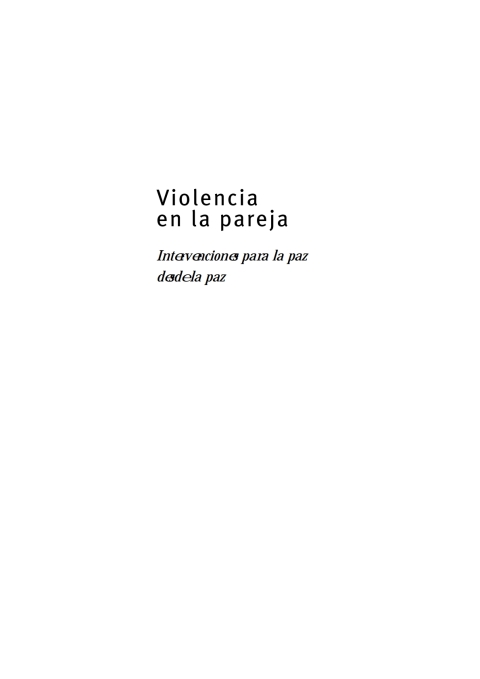 Violencia en la pareja