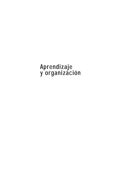 Aprendizaje Y Organización