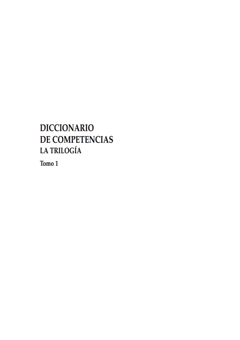 Diccionario de competencias: La Trilogía - VOL 1