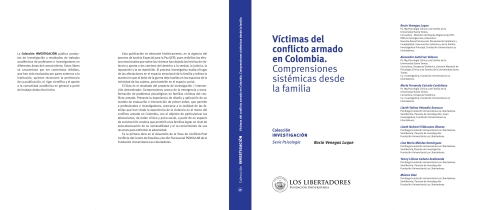 Cover image for book Víctimas del conflicto armado en Colombia, comprensiones sistémicas
