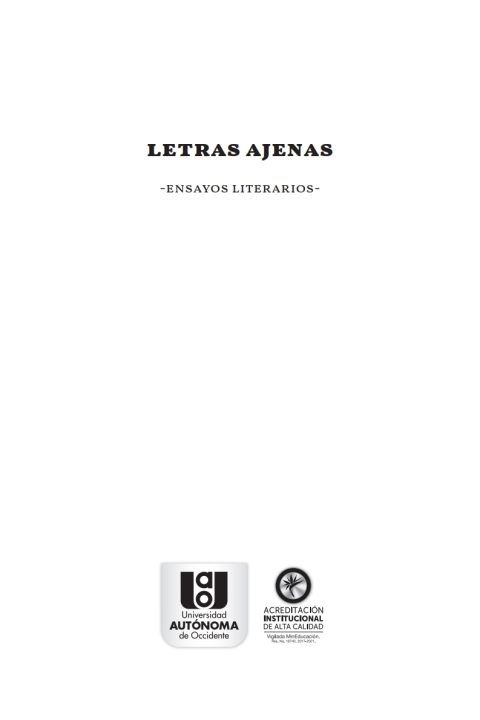 Cover image for book Letras ajenas. Ensayos literarios