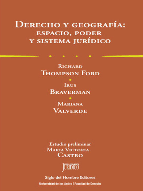 Cover image for book Derecho y geografía: espacio  poder y sistema jurídico