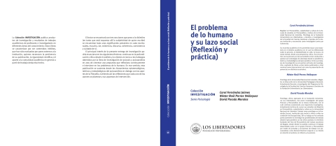 Cover image for book El problema de lo humano y su lazo social