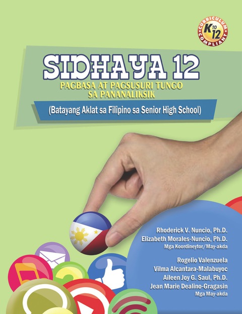 Cover image for book Sidhaya 12: Pagbasa at Pagsusuri Tungo sa Pananaliksik (Batayang Aklat sa Filipino sa Senior High School)
