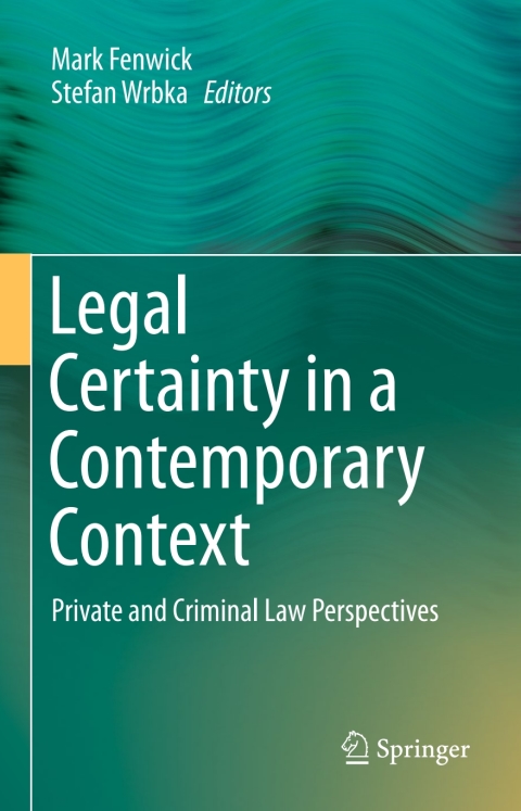 Cover image for book Legal Certainty in a Contemporary Context