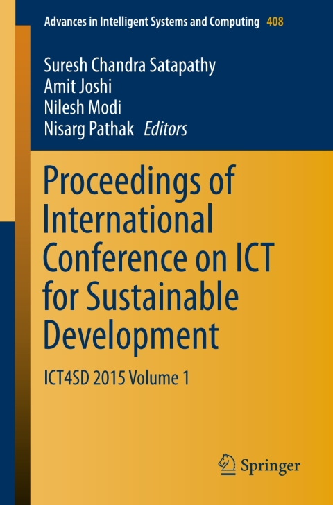 Cover image for book Proceedings of International Conference on ICT for Sustainable Development