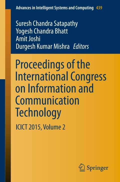 Proceedings of the International Congress on Information and Communication Technology 