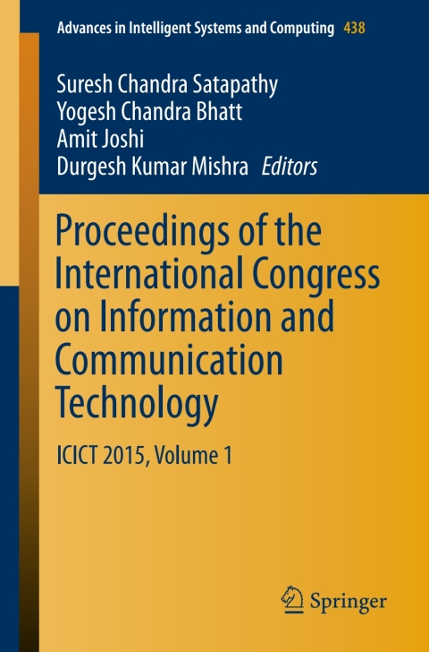 Proceedings of the International Congress on Information and Communication Technology 