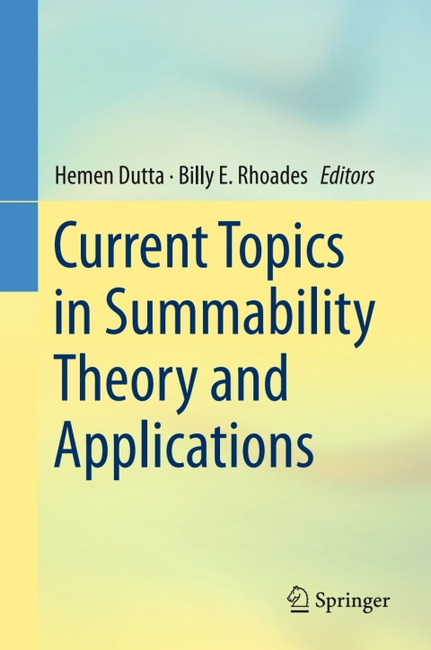 Cover image for book Current Topics in Summability Theory and Applications