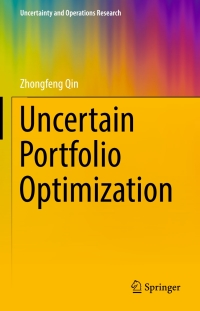 Titelbild: Uncertain Portfolio Optimization 9789811018091