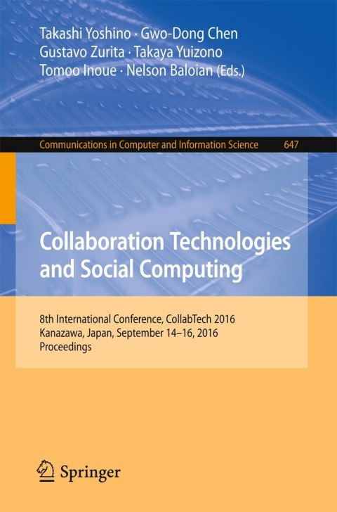 Cover image for book Collaboration Technologies and Social Computing