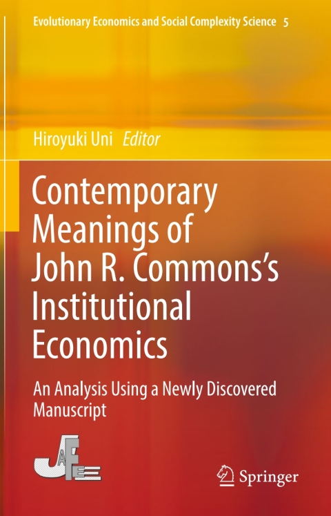 Cover image for book Contemporary Meanings of John R. Commons’s Institutional Economics