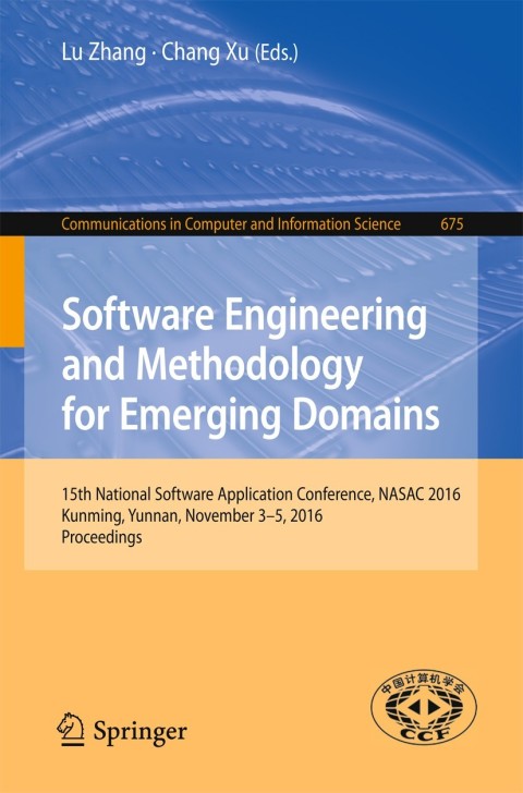 Cover image for book Software Engineering and Methodology for Emerging Domains