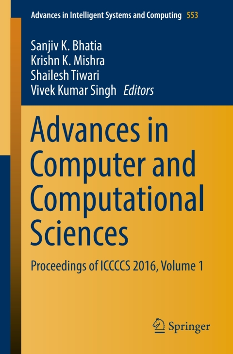 Cover image for book Advances in Computer and Computational Sciences