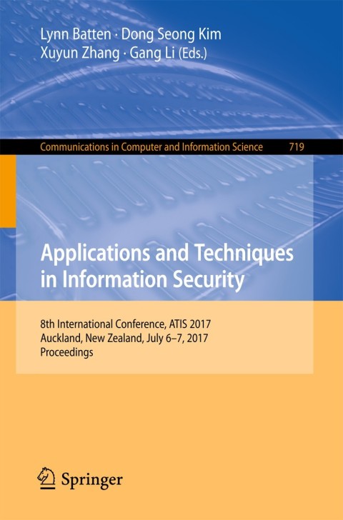 Cover image for book Applications and Techniques in Information Security