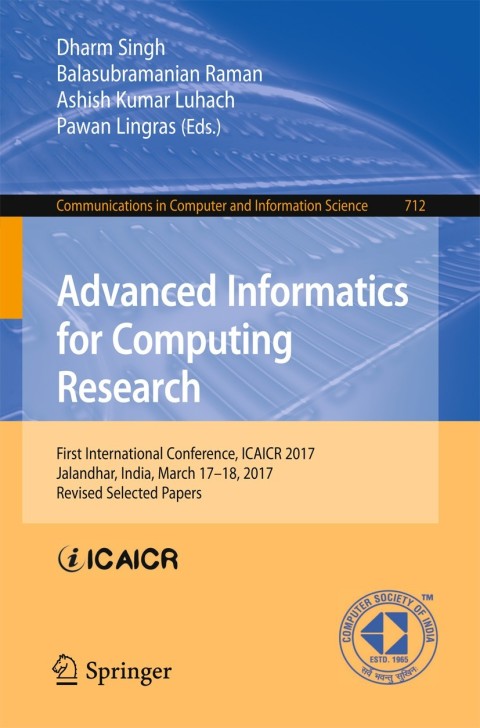 Cover image for book Advanced Informatics for Computing Research