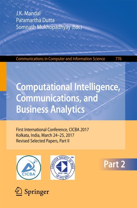 Cover image for book Computational Intelligence, Communications, and Business Analytics