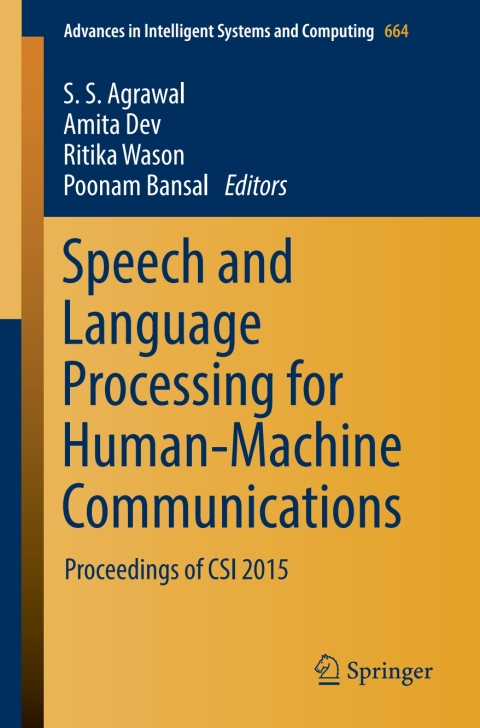 Cover image for book Speech and Language Processing for Human-Machine Communications