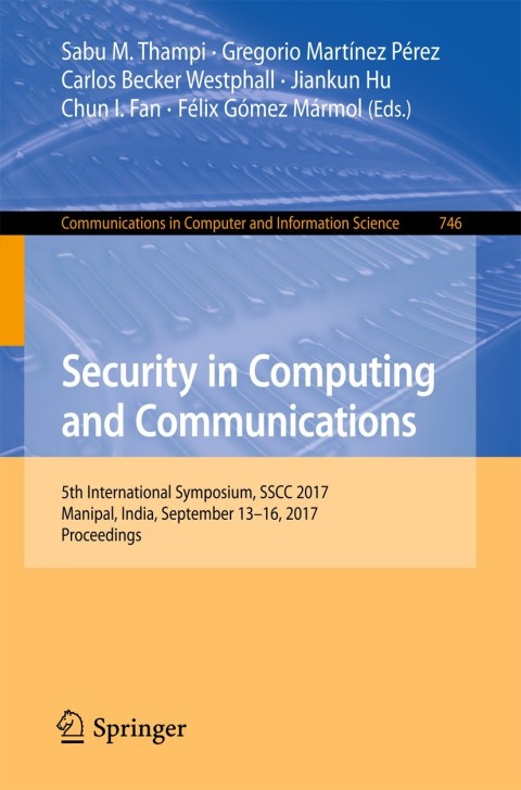 Cover image for book Security in Computing and Communications