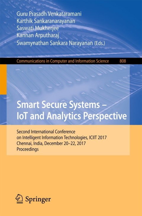 Cover image for book Smart Secure Systems – IoT and Analytics Perspective