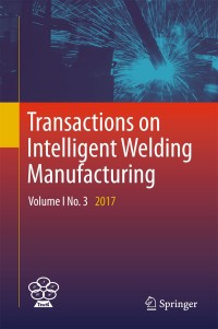 Cover image: Transactions on Intelligent Welding Manufacturing 9789811083297