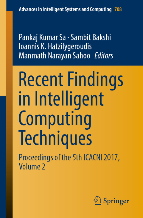 Cover image for book Recent Findings in Intelligent Computing Techniques