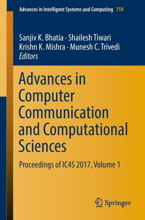 Cover image for book Advances in Computer Communication and Computational Sciences