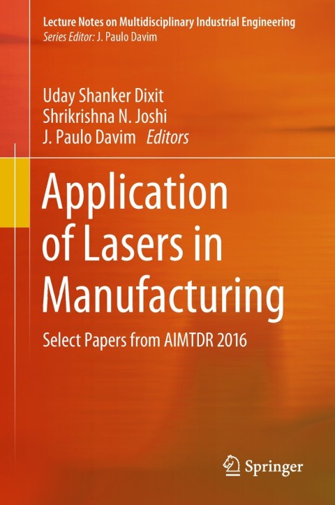 Cover image for book Application of Lasers in Manufacturing