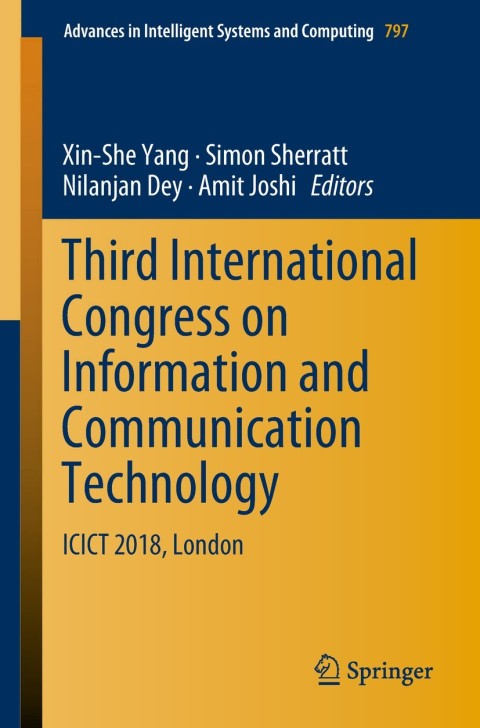 Cover image for book Third International Congress on Information and Communication Technology