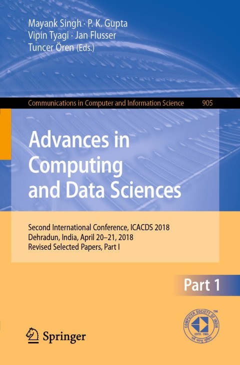 Cover image for book Advances in Computing and Data Sciences