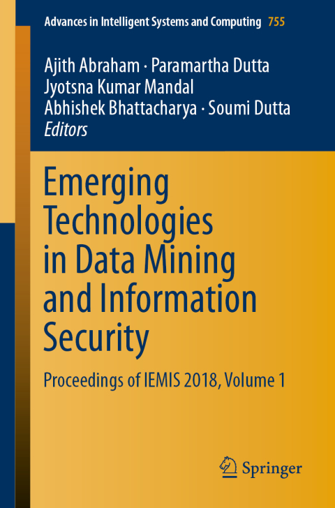 Cover image for book Emerging Technologies in Data Mining and Information Security