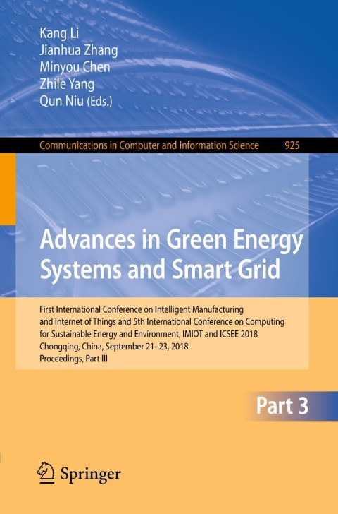 Cover image for book Advances in Green Energy Systems and Smart Grid