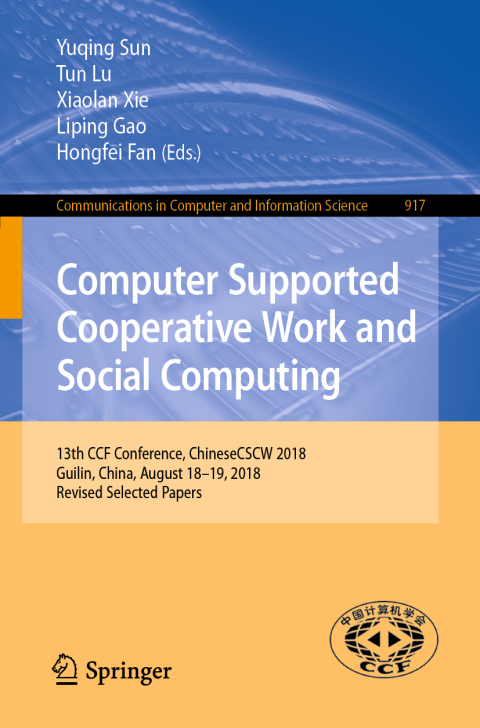 Cover image for book Computer Supported Cooperative Work and Social Computing