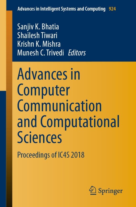Cover image for book Advances in Computer Communication and Computational Sciences