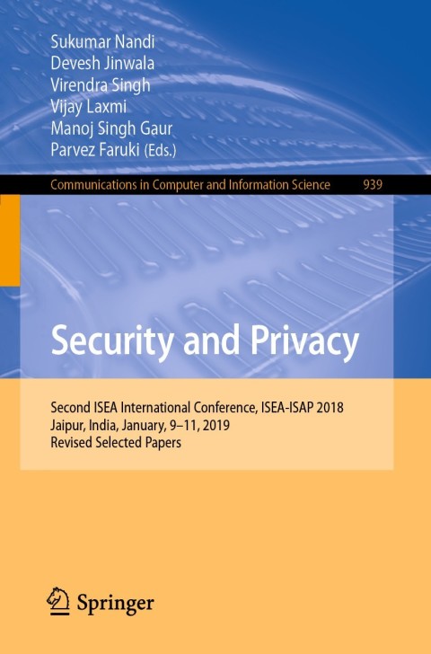 Cover image for book Security and Privacy