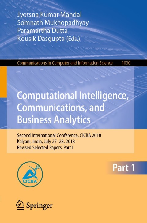 Cover image for book Computational Intelligence, Communications, and Business Analytics