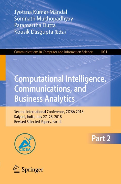 Cover image for book Computational Intelligence, Communications, and Business Analytics