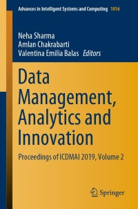 صورة الغلاف: Data Management, Analytics and Innovation 9789811393631